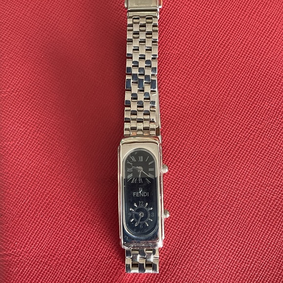 Fendi Jewelry - Fendi Dual Time Zone Silver Timepiece QUARTZ Watch like new